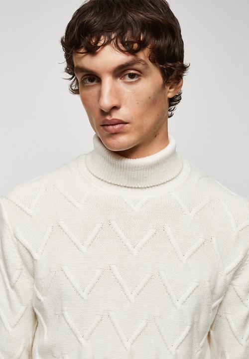 MANGO - Sweater ladera - white