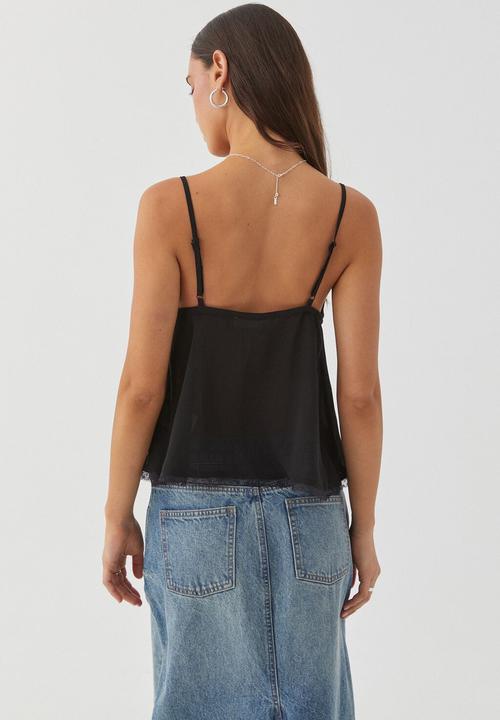 Supré  - Wendy tie front cami - black