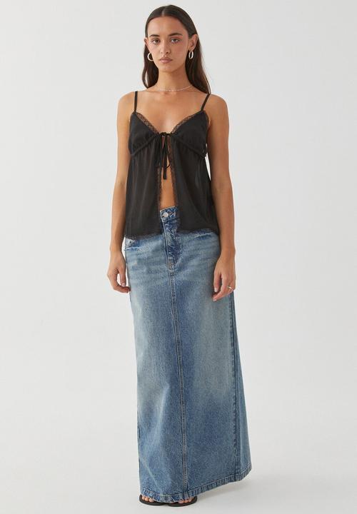 Supré  - Wendy tie front cami - black