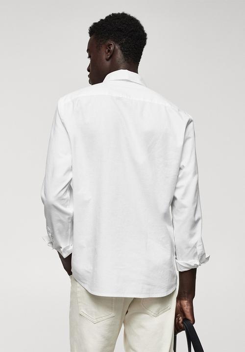 MANGO - Shirt oxford - white