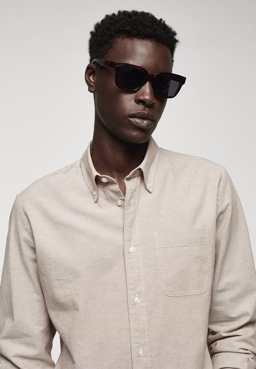 MANGO - Shirt oxford - beige