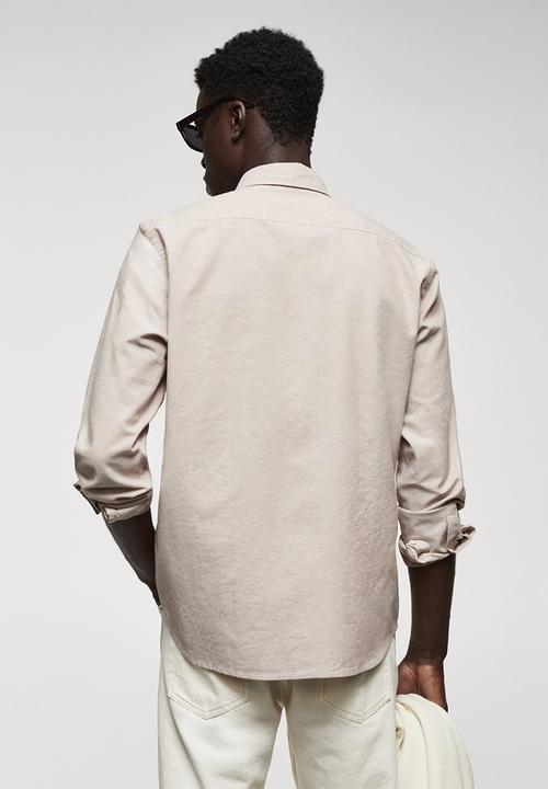 MANGO - Shirt oxford - beige