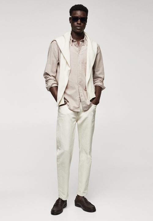 MANGO - Shirt oxford - beige