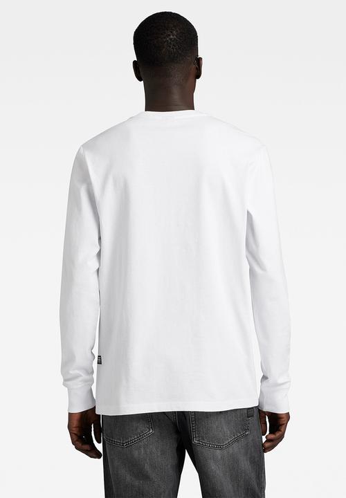 G-STAR - Old school chest gr r t long sleeve Dry jersey o - white