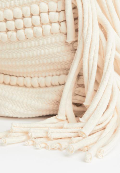 H&M - Jacquard-weave shopper - cream