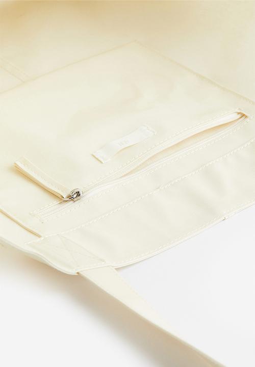 H&M - Coated shopper - white