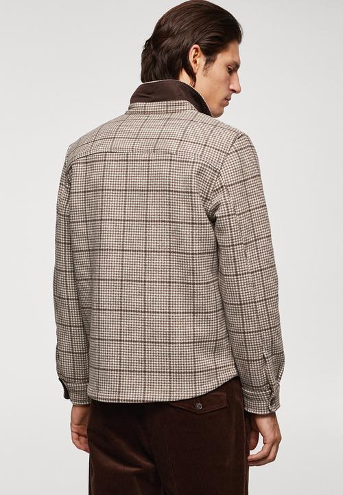 MANGO - Shirt dokos - brown
