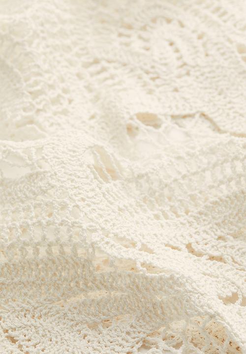 H&M - Crochet-look top - white