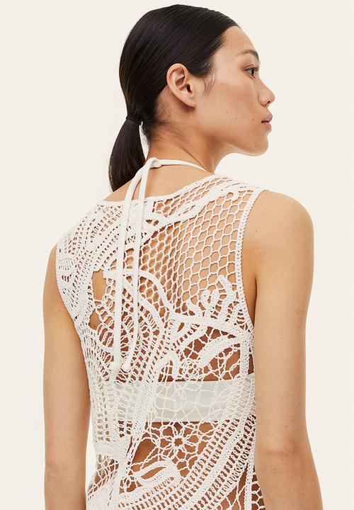 H&M - Crochet-look top - white