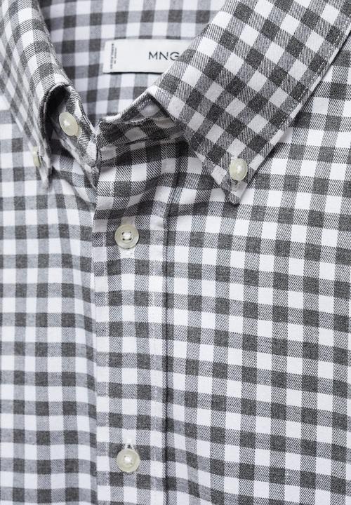 MANGO - Shirt vichy - grey