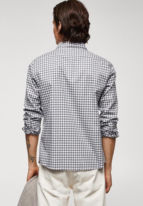 MANGO - Shirt vichy - grey
