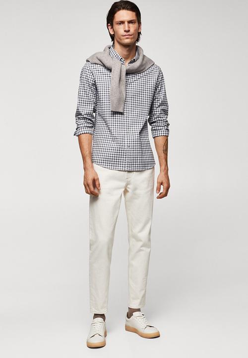 MANGO - Shirt vichy - grey