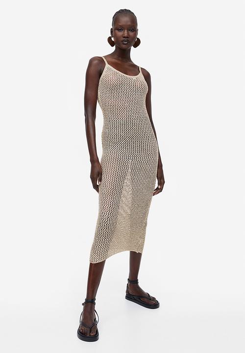 H&M - Crochet-look dress - beige