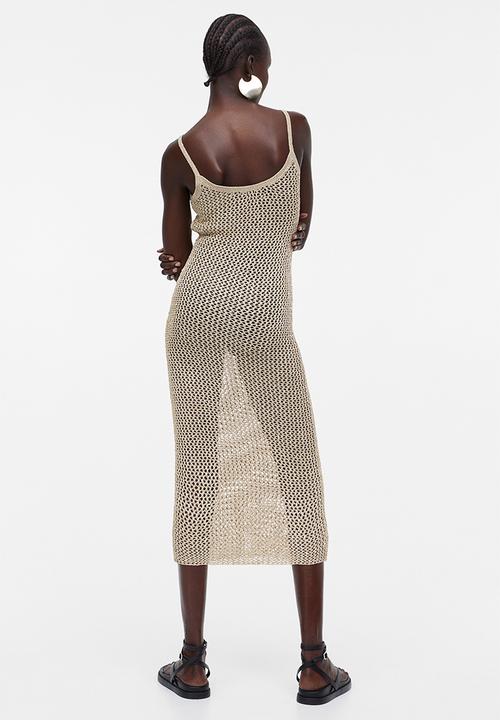 H&M - Crochet-look dress - beige