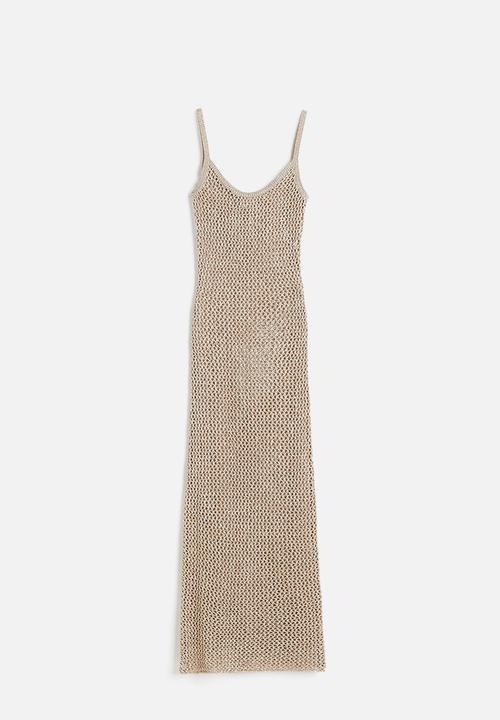 H&M - Crochet-look dress - beige