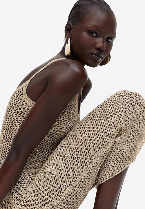 H&M - Crochet-look dress - beige