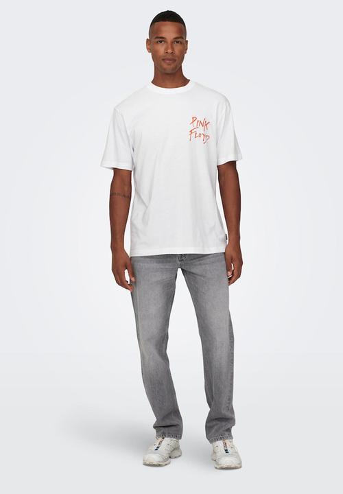 Only & Sons - Onspink floyd rlx short sleeve tee - white