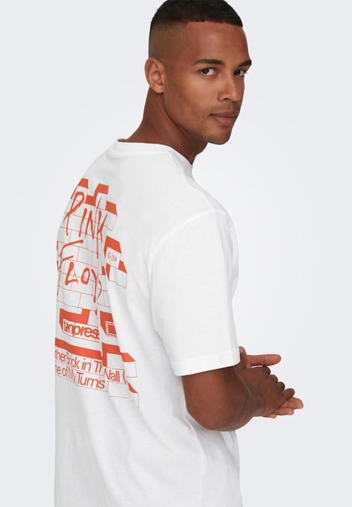 Only & Sons - Onspink floyd rlx short sleeve tee - white