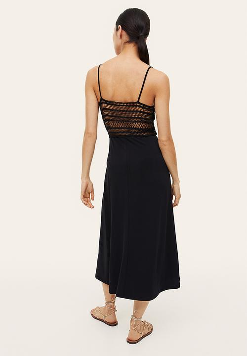 H&M - Crochet-look dress - black