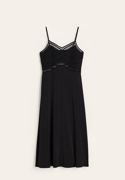 H&M - Crochet-look dress - black