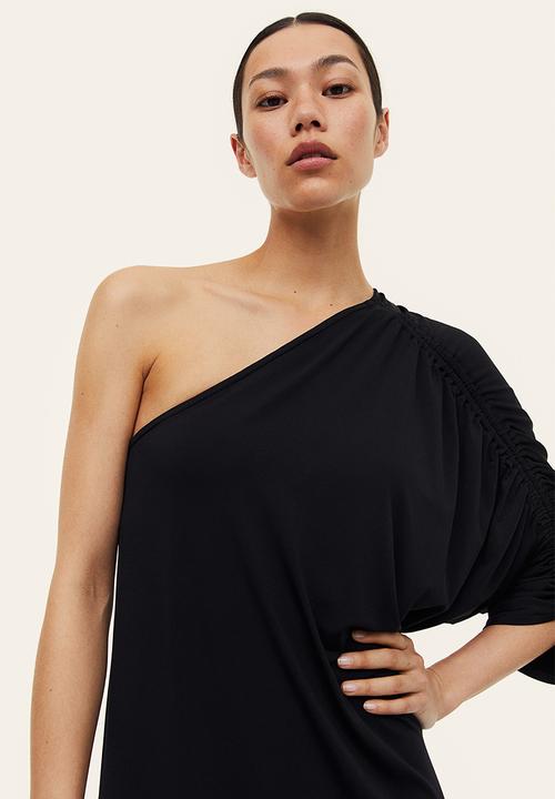 H&M - Oversized one-shoulder dress - black
