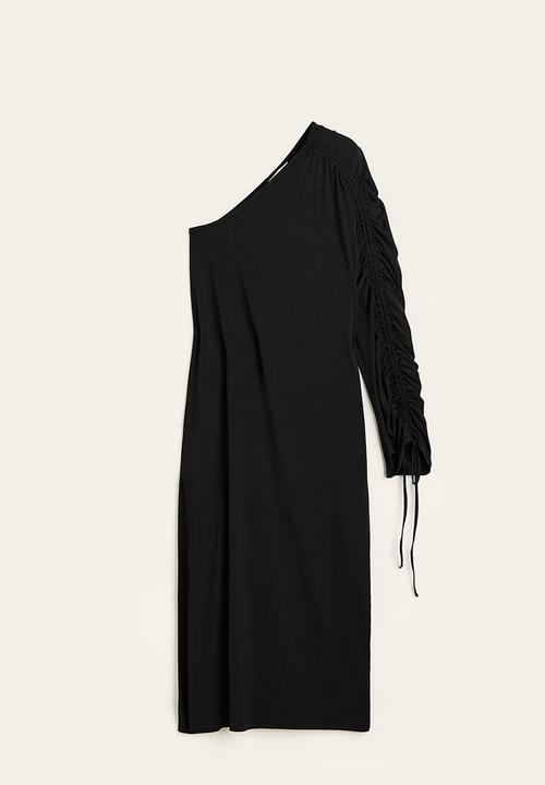 H&M - Oversized one-shoulder dress - black