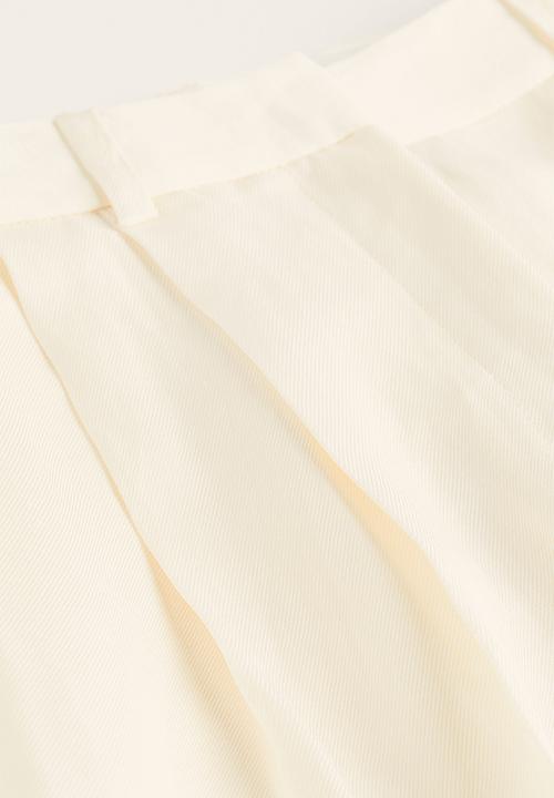 H&M - Linen-blend tailored trousers - white