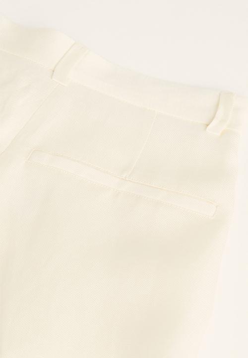 H&M - Linen-blend tailored trousers - white