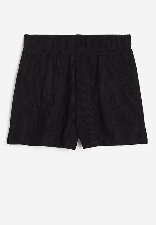 H&M - Knitted pull-on shorts - black