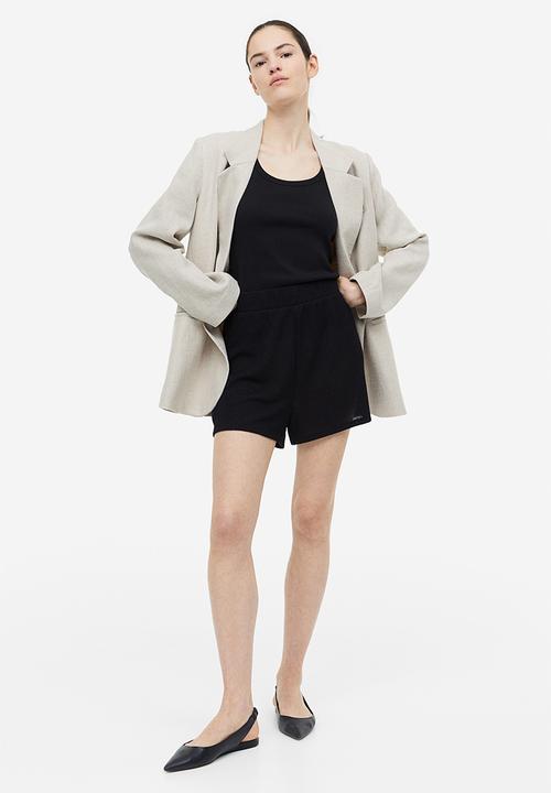 H&M - Knitted pull-on shorts - black
