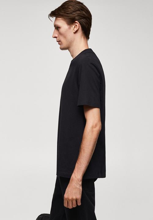 MANGO - T-shirt james - black