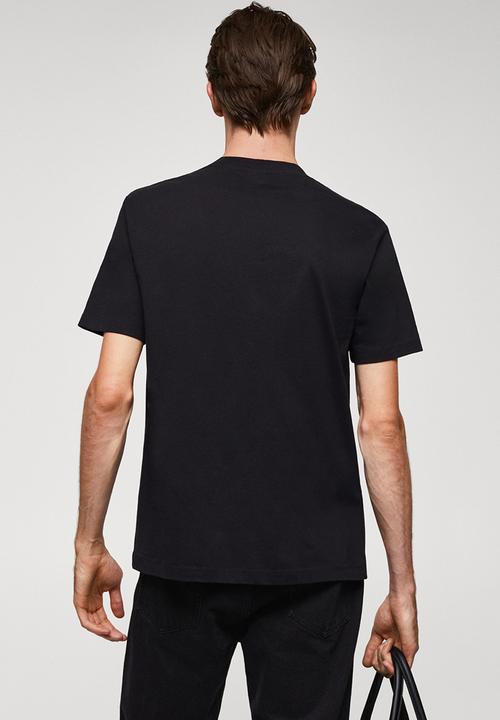 MANGO - T-shirt james - black