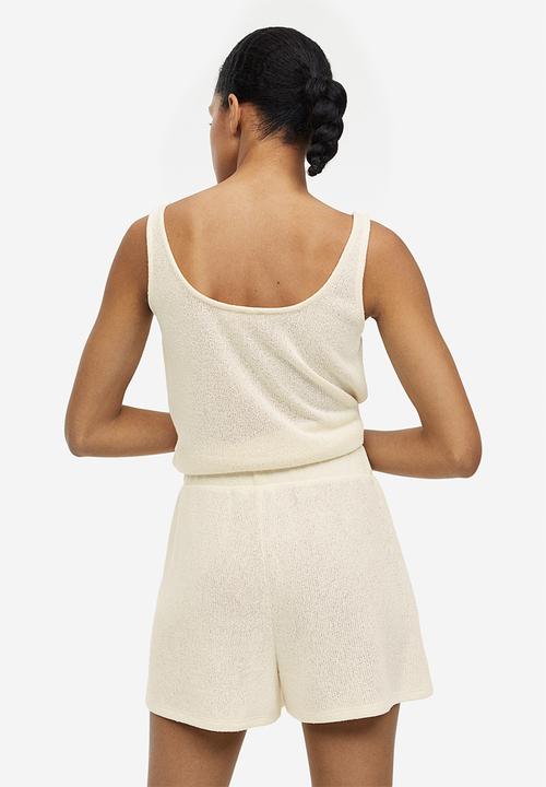 H&M - Knitted pull-on shorts - white