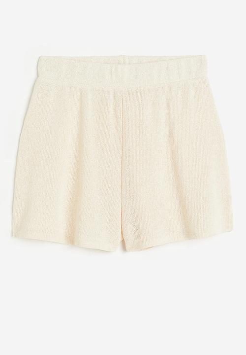 H&M - Knitted pull-on shorts - white