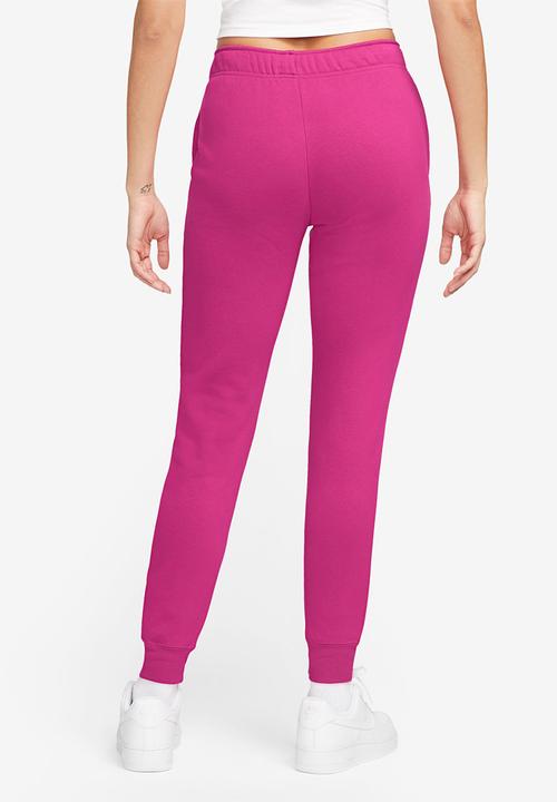 Nike - W Nsw Club Flc Mr Pant Std - Fireberry/White