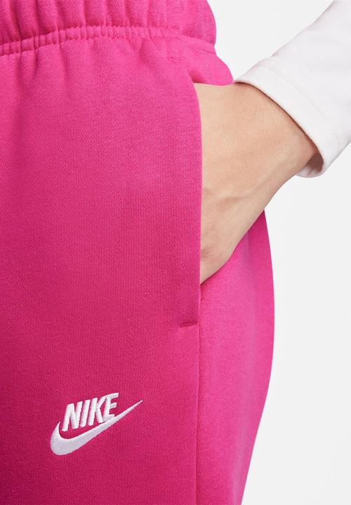 Nike - W Nsw Club Flc Mr Pant Std - Fireberry/White