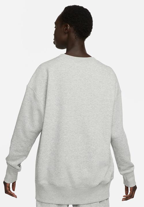 Nike - W Nsw Phnx Flc Os Crew - Dk Grey Heather/Sail