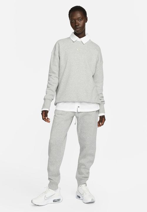 Nike - W Nsw Phnx Flc Os Crew - Dk Grey Heather/Sail