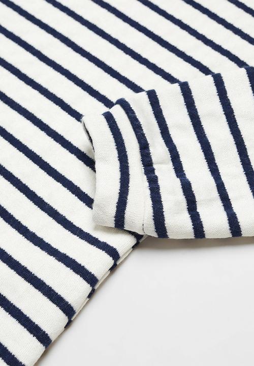 MANGO - Dress stripesb - navy
