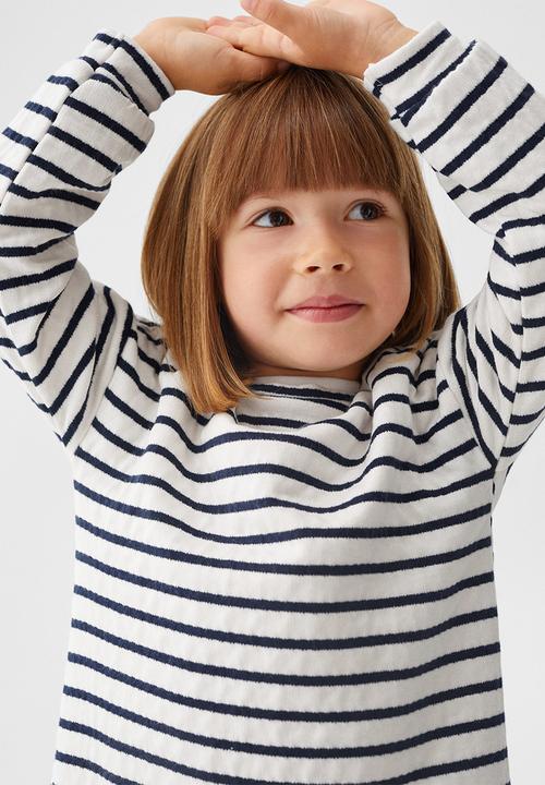 MANGO - Dress stripesb - navy