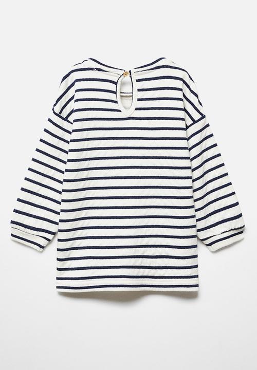 MANGO - Dress stripesb - navy