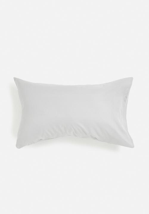 Sixth Floor - Recycled microfibre standard pillowcase set - soft grey