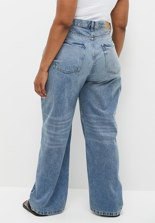 Cotton On - Plus Loose Straight Jean - Surfers Blue