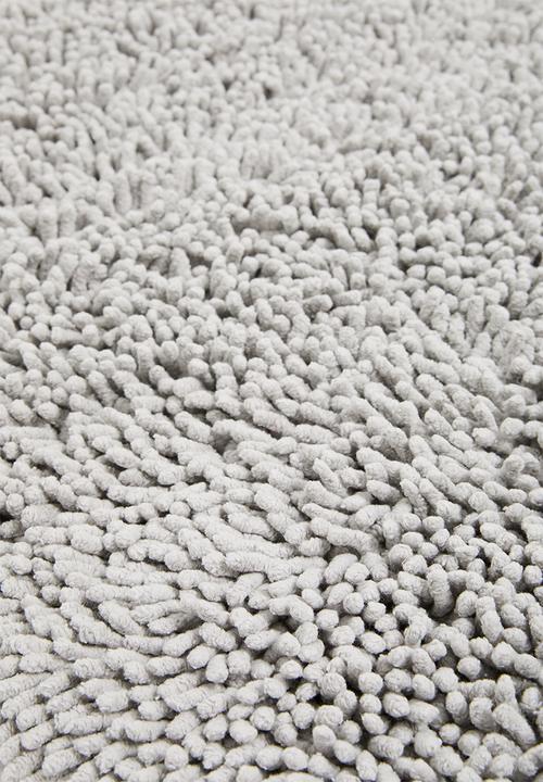 Sixth Floor - Chenille loop polyester bath mat - light grey