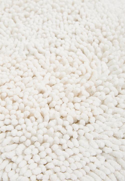 Sixth Floor - Chenille loop polyester pedestal mat - white