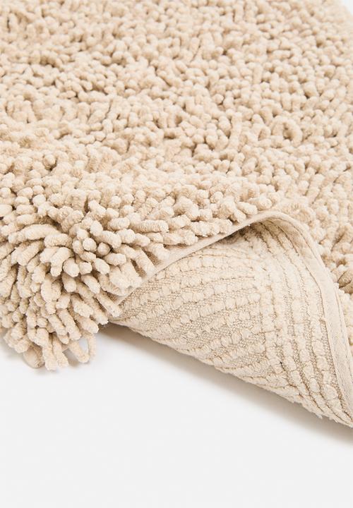 Sixth Floor - Chenille loop polyester bath mat - beige