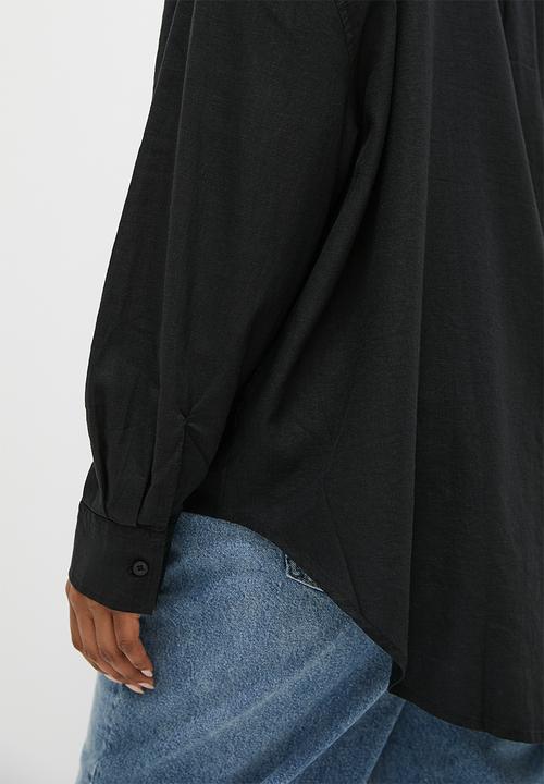 Cotton On - Plus haven long sleeve shirt - black