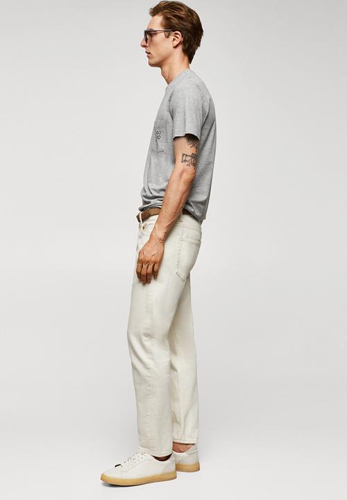 MANGO - T-shirt logopok-h - medium grey