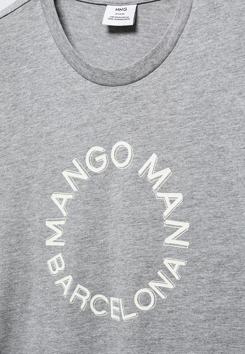 MANGO - T-shirt logohe-h - medium grey