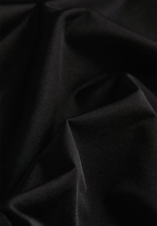 H&M - Draped shoulder-pad top - black